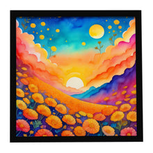 Load image into Gallery viewer, Colorful Marigolds Framed Metal Print