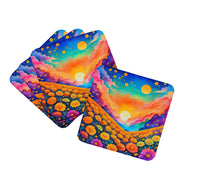 Load image into Gallery viewer, Colorful Marigolds Foam Coaster