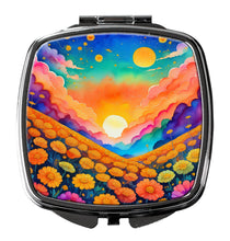 Load image into Gallery viewer, Colorful Marigolds Compact Mirror – Stylish Purse Mirror with Artistic Covers