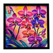 Load image into Gallery viewer, Colorful Orchids Framed Metal Print