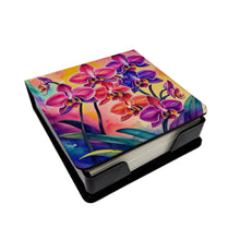 Load image into Gallery viewer, Colorful Orchids PU Leather Note Paper Holder