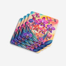 Load image into Gallery viewer, Colorful Orchids Foam Coaster