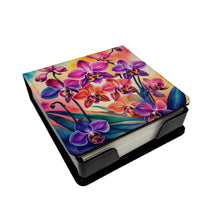 Load image into Gallery viewer, Colorful Orchids PU Leather Note Paper Holder