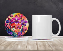Load image into Gallery viewer, Colorful Orchids Large Sandstone Coasters Pack of 4