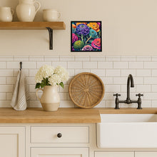 Load image into Gallery viewer, Colorful Ornamental Kale Framed Metal Print