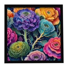 Load image into Gallery viewer, Colorful Ornamental Kale Framed Metal Print