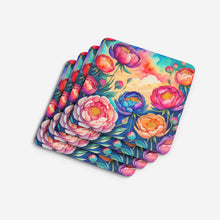 Load image into Gallery viewer, Colorful Peonies Foam Coaster