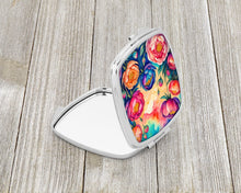 Load image into Gallery viewer, Colorful Peonies Compact Mirror – Stylish Purse Mirror with Artistic Covers
