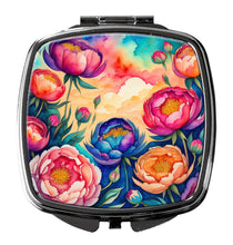 Load image into Gallery viewer, Colorful Peonies Compact Mirror – Stylish Purse Mirror with Artistic Covers