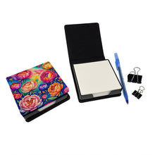 Load image into Gallery viewer, Colorful Peonies PU Leather Note Paper Holder