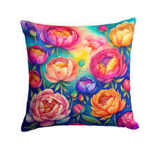 Load image into Gallery viewer, Colorful Peonies Fabric Decorative Pillow