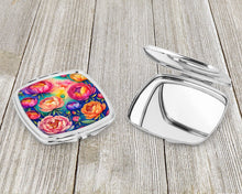 Load image into Gallery viewer, Colorful Peonies Compact Mirror – Stylish Purse Mirror with Artistic Covers