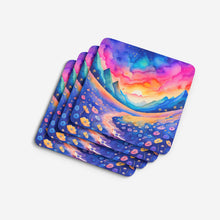 Load image into Gallery viewer, Colorful Periwinkles Foam Coaster