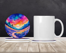 Load image into Gallery viewer, Colorful Periwinkles Large Sandstone Coasters Pack of 4