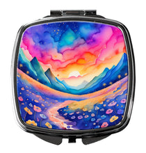 Load image into Gallery viewer, Colorful Periwinkles Compact Mirror – Stylish Purse Mirror with Artistic Covers
