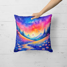 Load image into Gallery viewer, Colorful Periwinkles Fabric Decorative Pillow