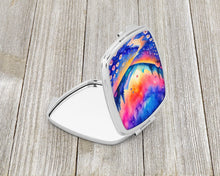 Load image into Gallery viewer, Colorful Periwinkles Compact Mirror – Stylish Purse Mirror with Artistic Covers