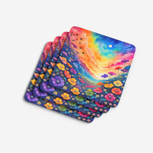 Load image into Gallery viewer, Colorful Petunias Foam Coaster