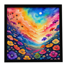 Load image into Gallery viewer, Colorful Petunias Framed Metal Print
