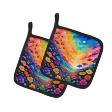 Load image into Gallery viewer, Colorful Petunias Pot Holders - Set of 2 Decorative Kitchen Helpers | Made in the USA
