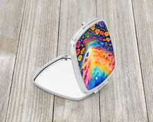 Load image into Gallery viewer, Colorful Petunias Compact Mirror – Stylish Purse Mirror with Artistic Covers