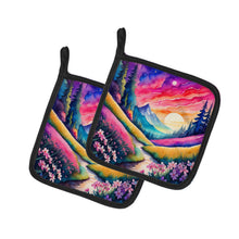 Load image into Gallery viewer, Colorful Phlox Pot Holders - Set of 2 Decorative Kitchen Helpers | Made in the USA