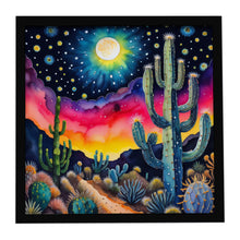 Load image into Gallery viewer, Colorful Queen of the Night Cactus Framed Metal Print