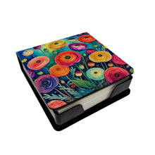 Load image into Gallery viewer, Colorful Ranunculus PU Leather Note Paper Holder