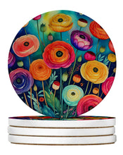 Load image into Gallery viewer, Colorful Ranunculus Large Sandstone Coasters Pack of 4