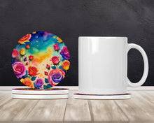 Load image into Gallery viewer, Colorful Roses Large Sandstone Coasters Pack of 4