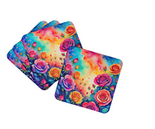 Load image into Gallery viewer, Colorful Roses Foam Coaster