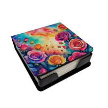 Load image into Gallery viewer, Colorful Roses PU Leather Note Paper Holder