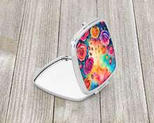 Load image into Gallery viewer, Colorful Roses Compact Mirror – Stylish Purse Mirror with Artistic Covers