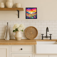 Load image into Gallery viewer, Colorful Scabiosa Framed Metal Print