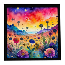 Load image into Gallery viewer, Colorful Scabiosa Framed Metal Print