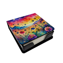Load image into Gallery viewer, Colorful Scabiosa PU Leather Note Paper Holder