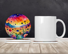 Load image into Gallery viewer, Colorful Scabiosa Large Sandstone Coasters Pack of 4