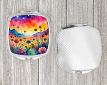 Load image into Gallery viewer, Colorful Scabiosa Compact Mirror – Stylish Purse Mirror with Artistic Covers