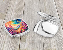 Load image into Gallery viewer, Colorful Snapdragon Compact Mirror – Stylish Purse Mirror with Artistic Covers