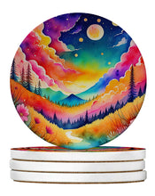 Load image into Gallery viewer, Colorful Stock, or gillyflower Large Sandstone Coasters Pack of 4