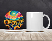 Load image into Gallery viewer, Colorful Sunflowers Large Sandstone Coasters Pack of 4