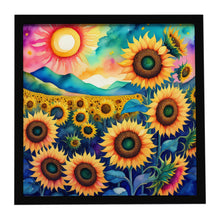 Load image into Gallery viewer, Colorful Sunflowers Framed Metal Print