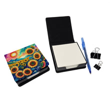 Load image into Gallery viewer, Colorful Sunflowers PU Leather Note Paper Holder