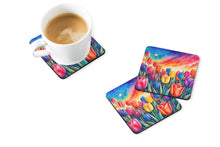 Load image into Gallery viewer, Colorful Tulips Foam Coaster