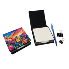 Load image into Gallery viewer, Colorful Tulips PU Leather Note Paper Holder