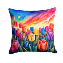 Load image into Gallery viewer, Colorful Tulips Fabric Decorative Pillow