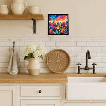 Load image into Gallery viewer, Colorful Tulips Framed Metal Print