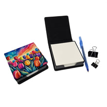 Load image into Gallery viewer, Colorful Tulips PU Leather Note Paper Holder