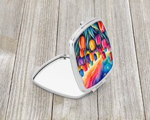 Load image into Gallery viewer, Colorful Tulips Compact Mirror – Stylish Purse Mirror with Artistic Covers