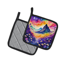 Load image into Gallery viewer, Colorful Violets Pot Holders - Set of 2 Decorative Kitchen Helpers | Made in the USA